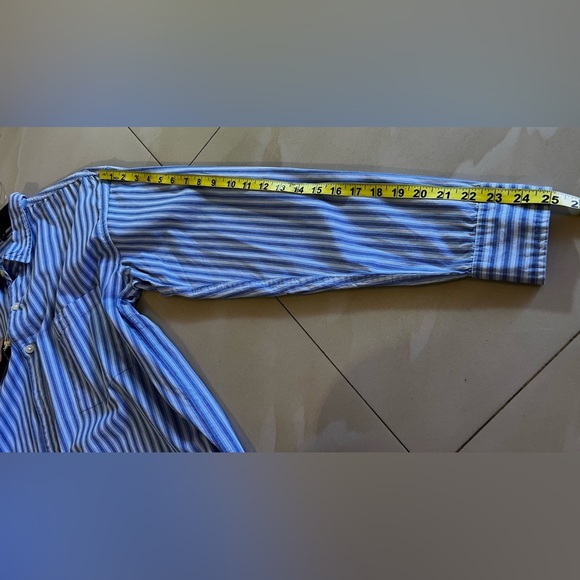 US Expedition Size Large Striped Cotton Long Sleeve Button Up Shirt Nwt - Picture 9 of 16